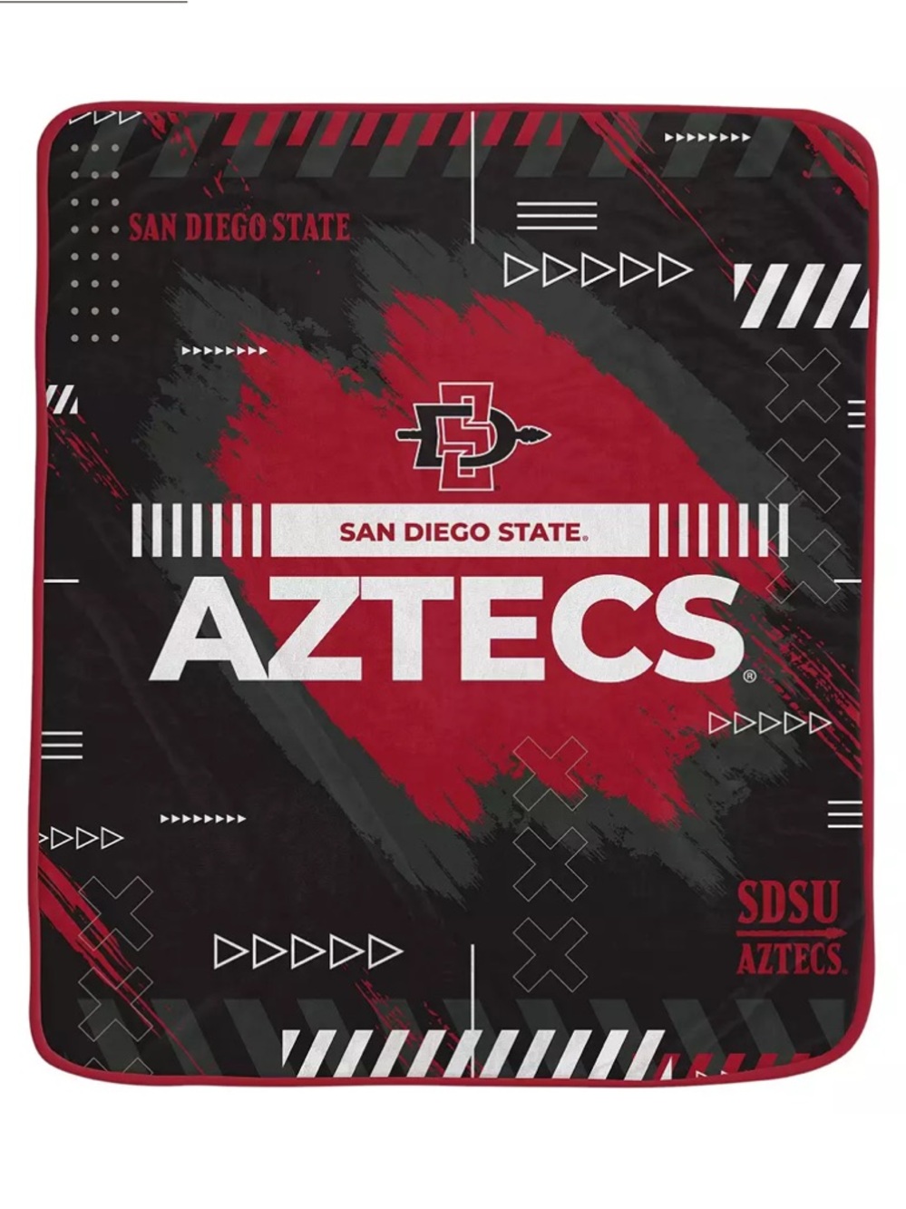 San Diego State Aztecs Red & Black Throw Blanket 🔴⚫️